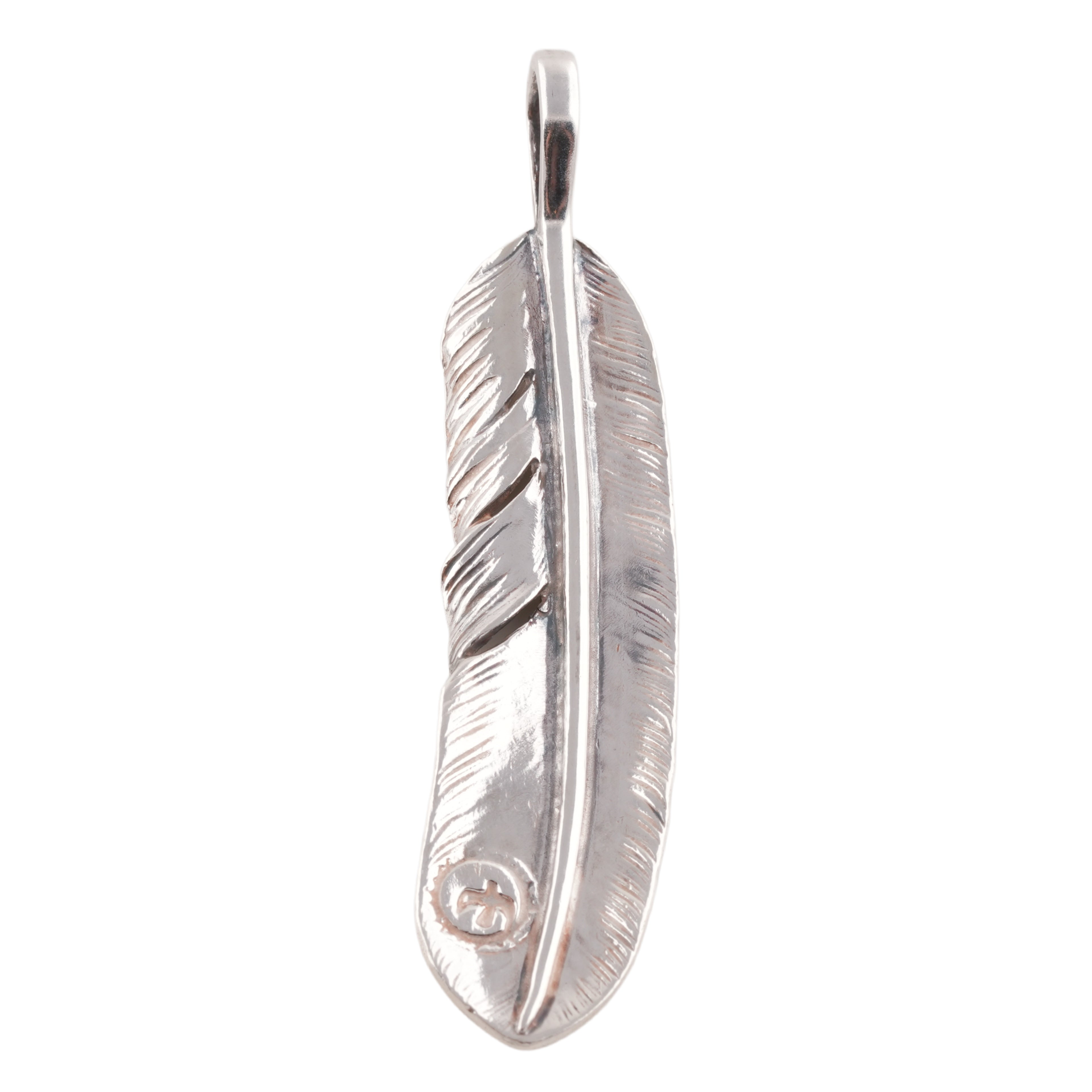 Gold Stamp Silver Feather (Left)(XL) #00557
