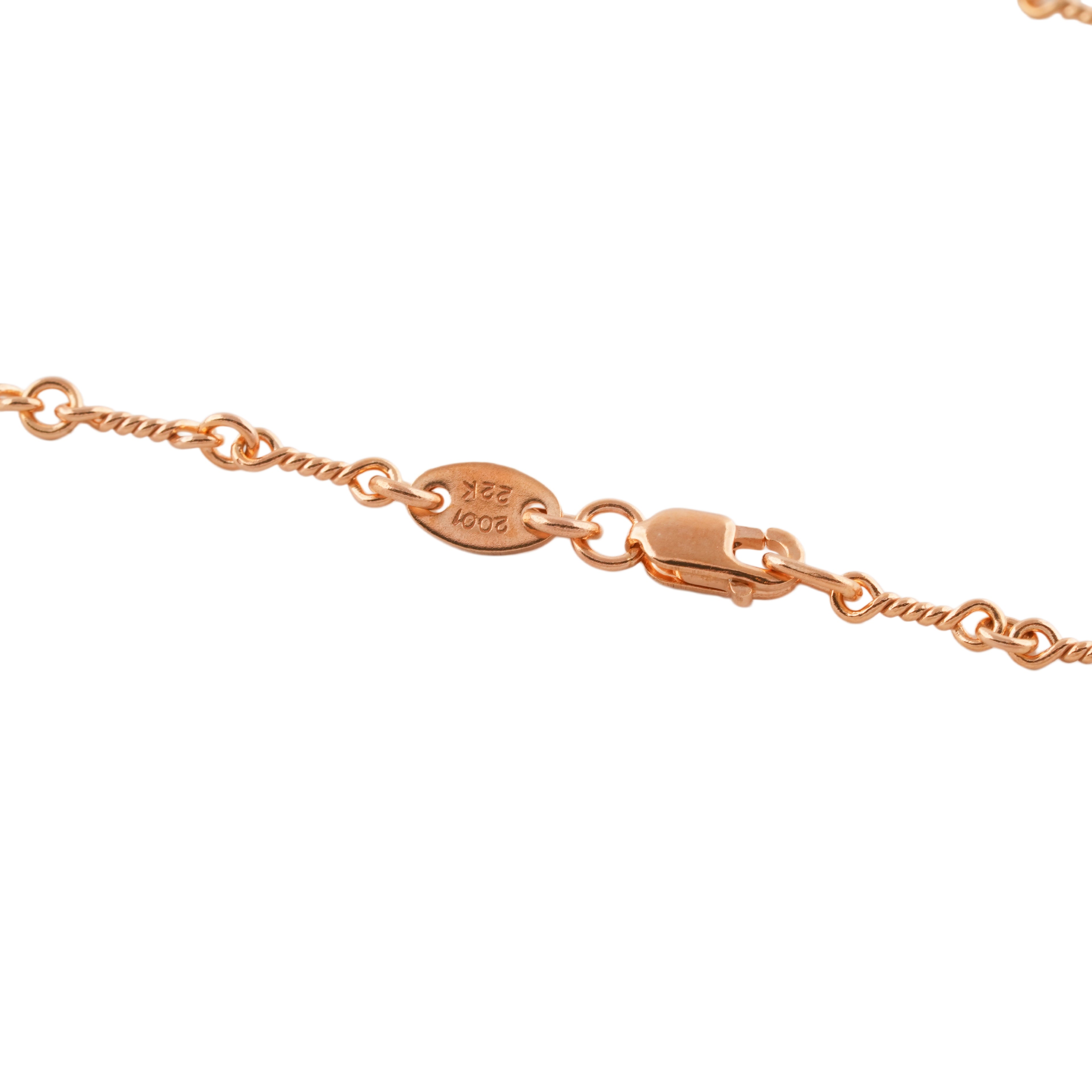 22k Twist Chain Necklace (18inch) #00606