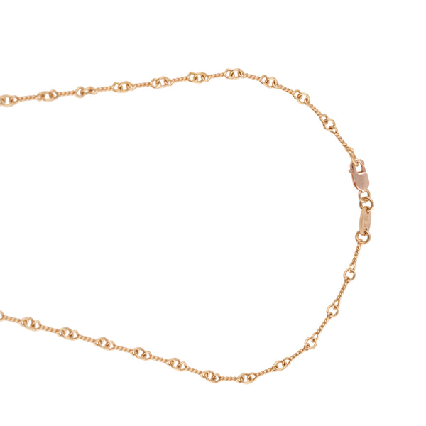22k Twist Chain Necklace (16inch)