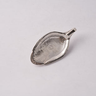 Rope-Bezel Turquoise Eagle Silver Spoon Pendant