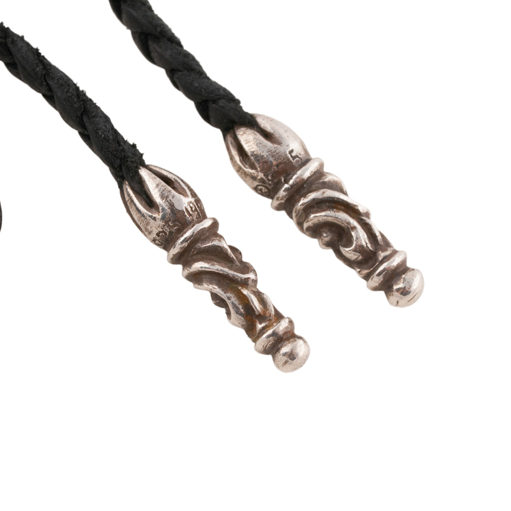 Scroll Leather Braid Necklace #00301