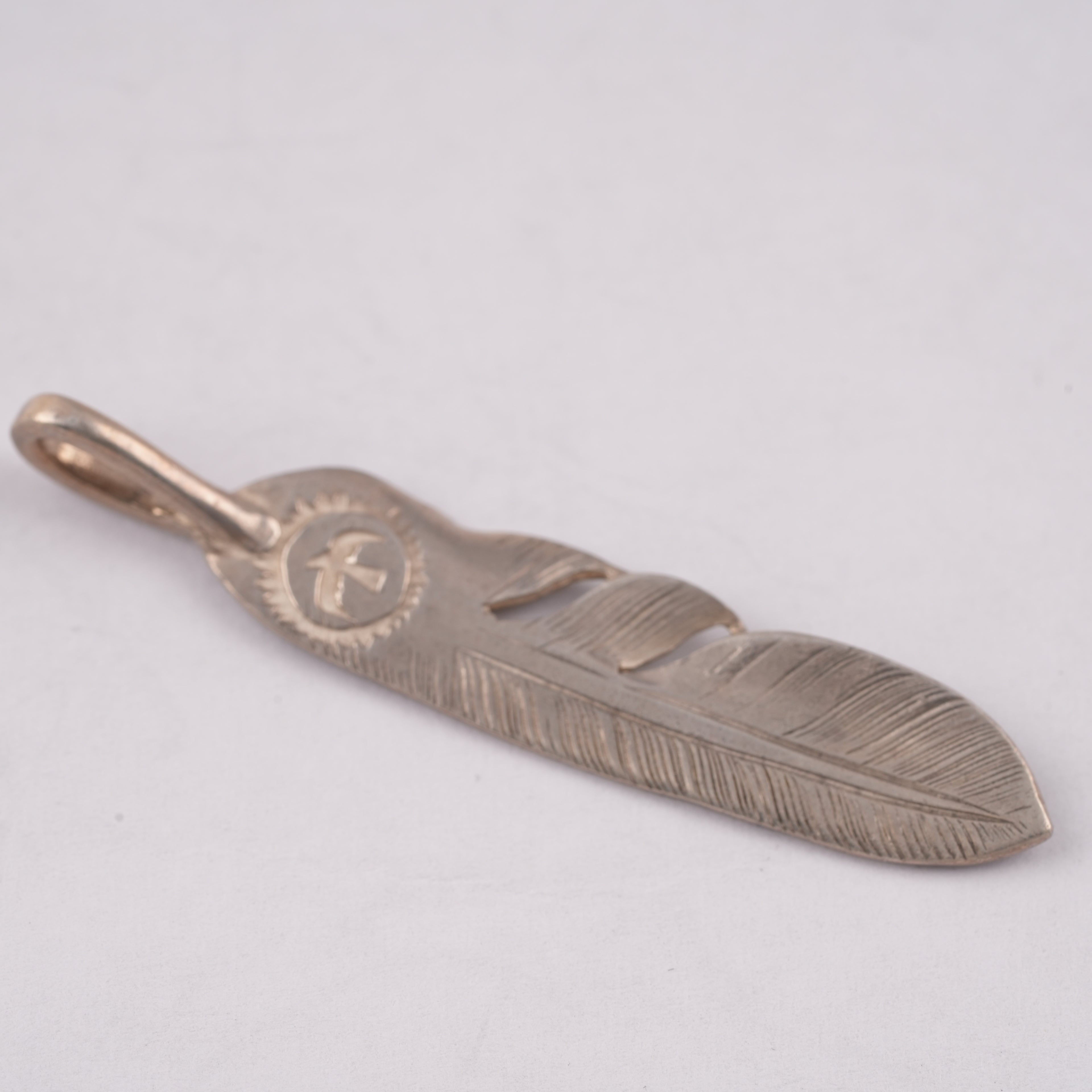 Silver Feather Pendant (Right)(L) #00137