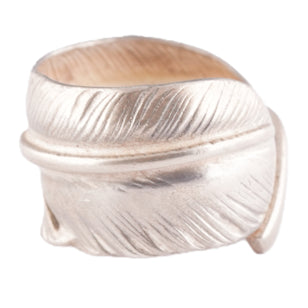 Plain Feather Silver Ring (Right) (US6.5)