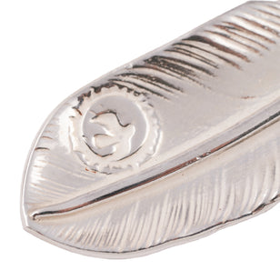 Gold Stamp Silver Feather (Left)(XL) #00191