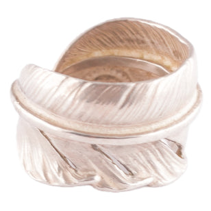Plain Feather Silver Ring (Right) (US6)
