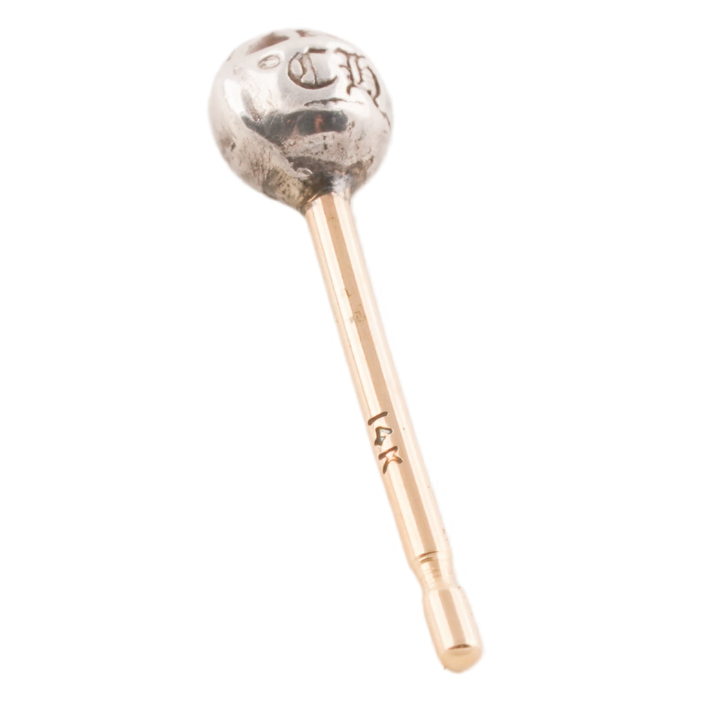 Mini Cross Ball Stud Earring