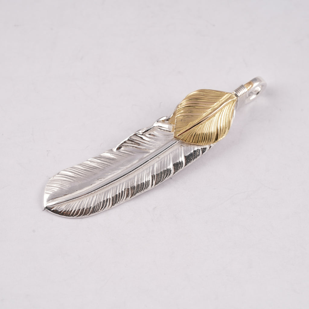 Gold Top Silver Feather (Right)(XL) #00180