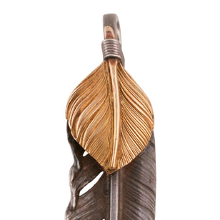 Gold Top Silver Feather (Right)(XL) #00302