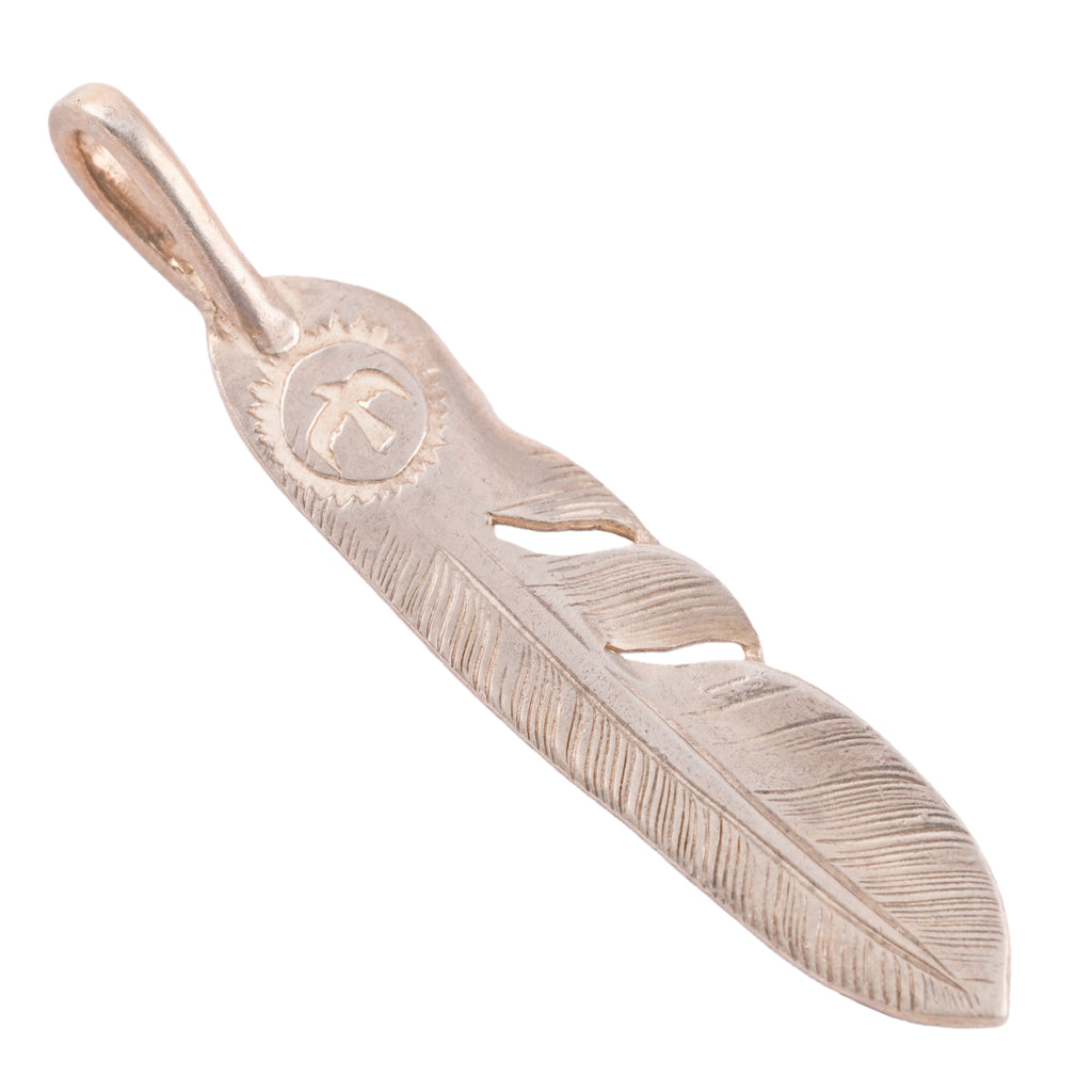Silver Feather Pendant (Right)(L) #00137