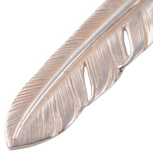 Silver Feather Pendant (Left)(M) #00093
