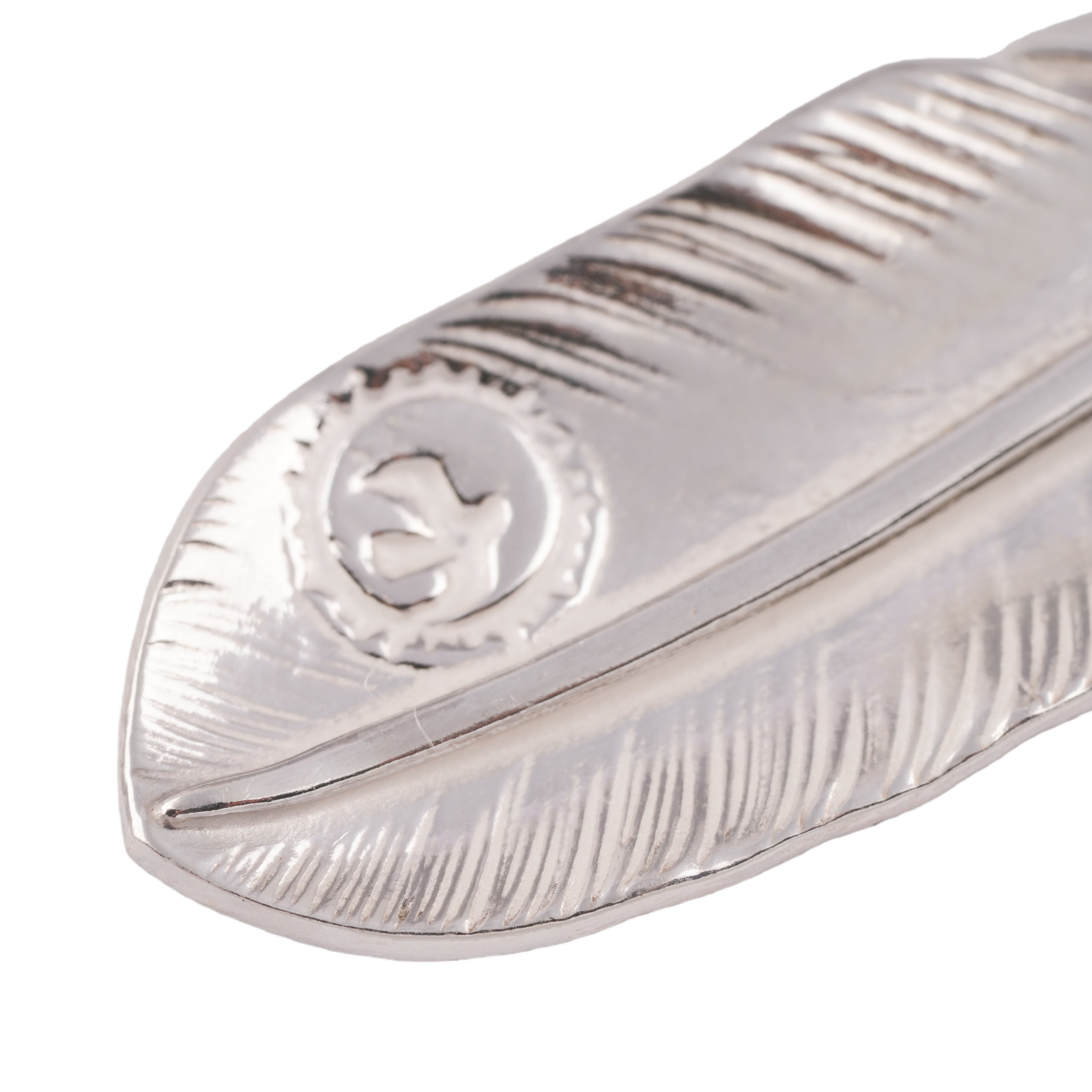 Gold Stamp Silver Feather (Left)(XL) #00186