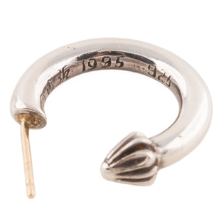 Plain Cross Nail Hoop Earring