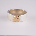 Gold Eagle Stamp Flat Silver Ring (US9.75) — Goro's