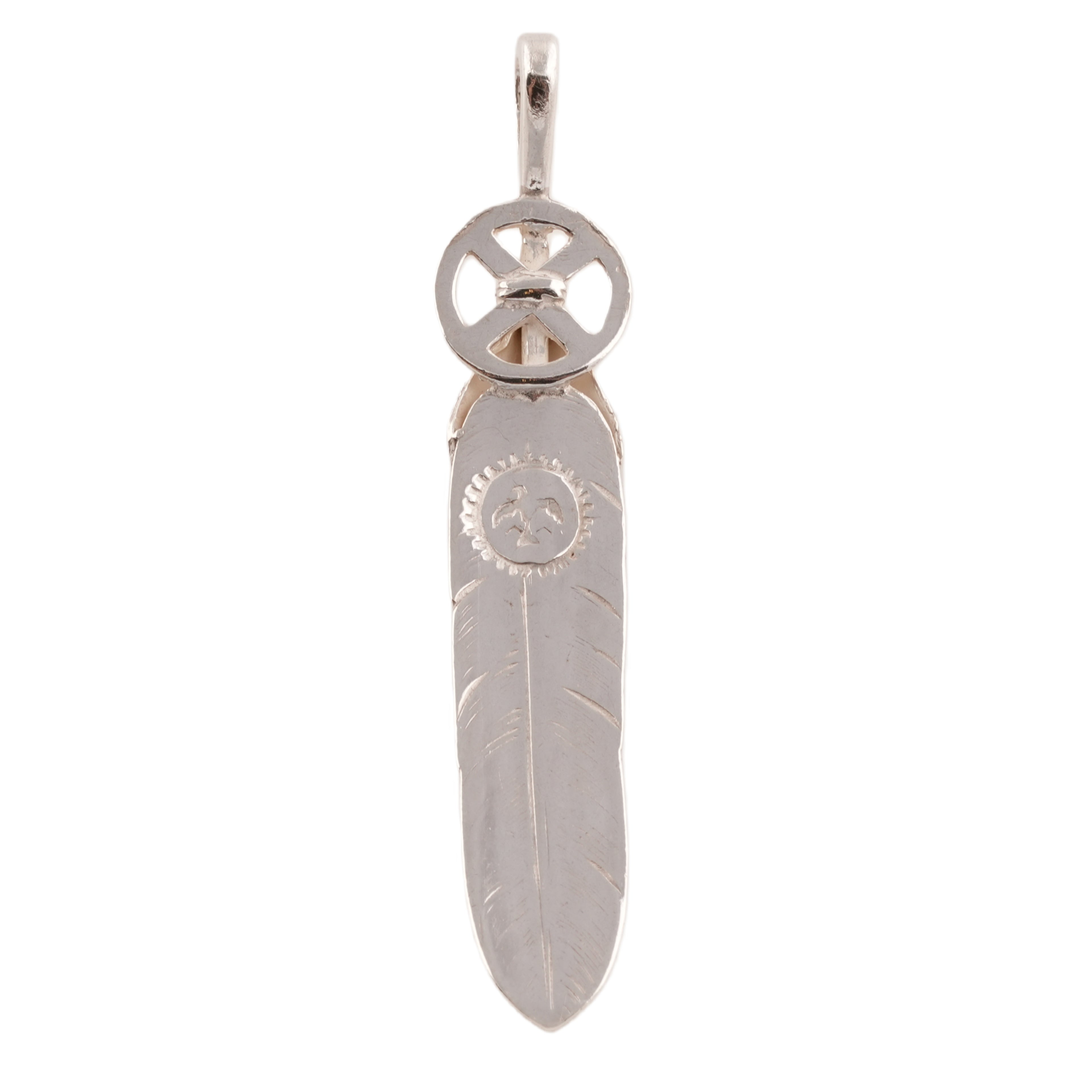 Heart Wheel Silver Feather (L)