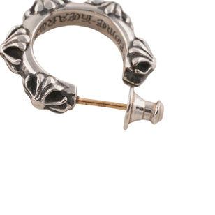 Cross Band Hoop Earring
