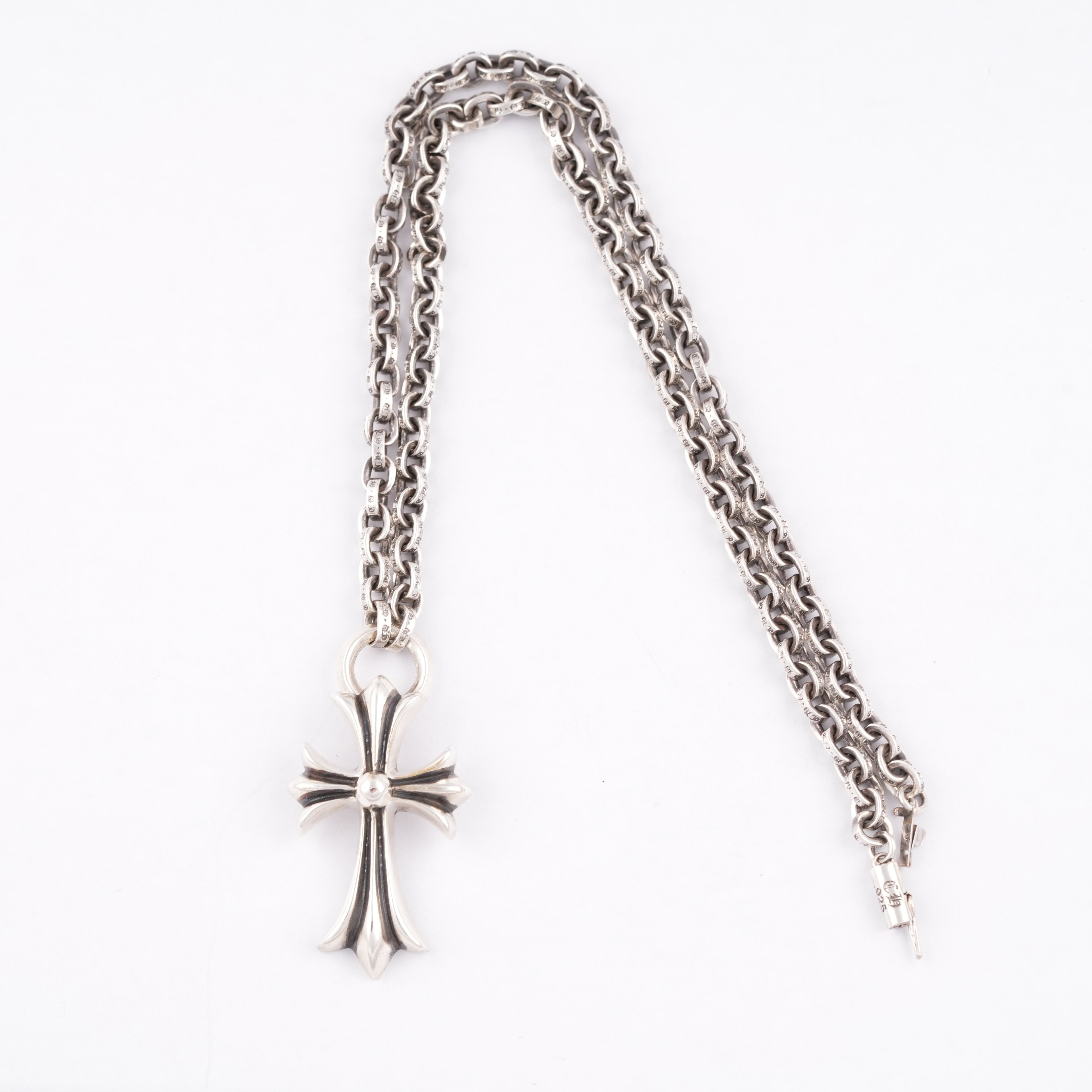 CH Cross + Paper Chain Necklace (Integrated) (18inch)