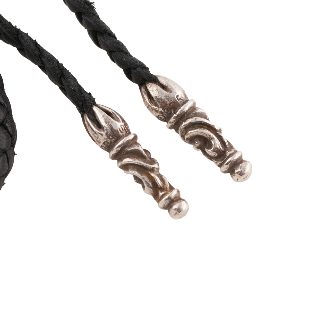 Scroll Leather Braid Necklace #00301