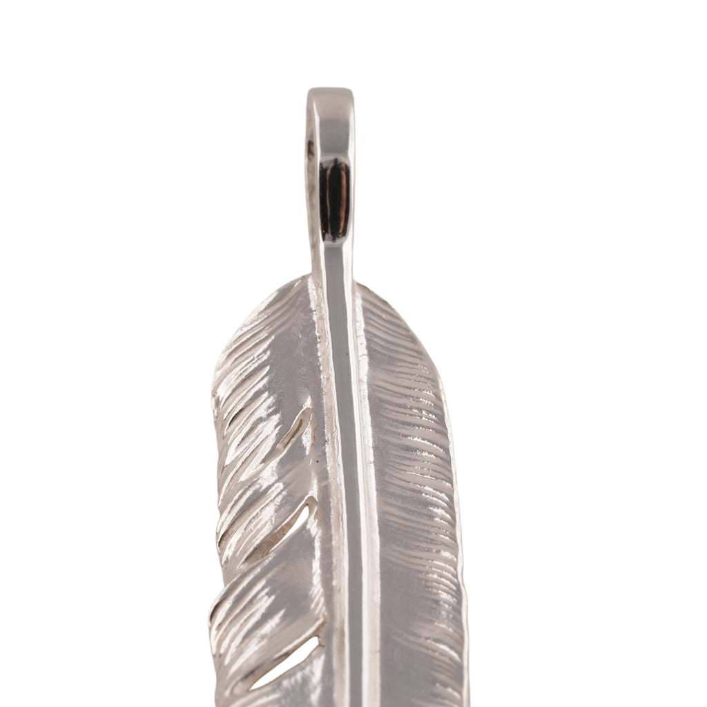 Gold Stamp Silver Feather (Left)(XL) #00305