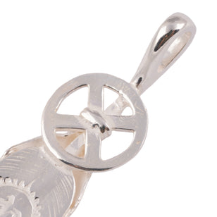 Heart Wheel Silver Feather (L) #00194
