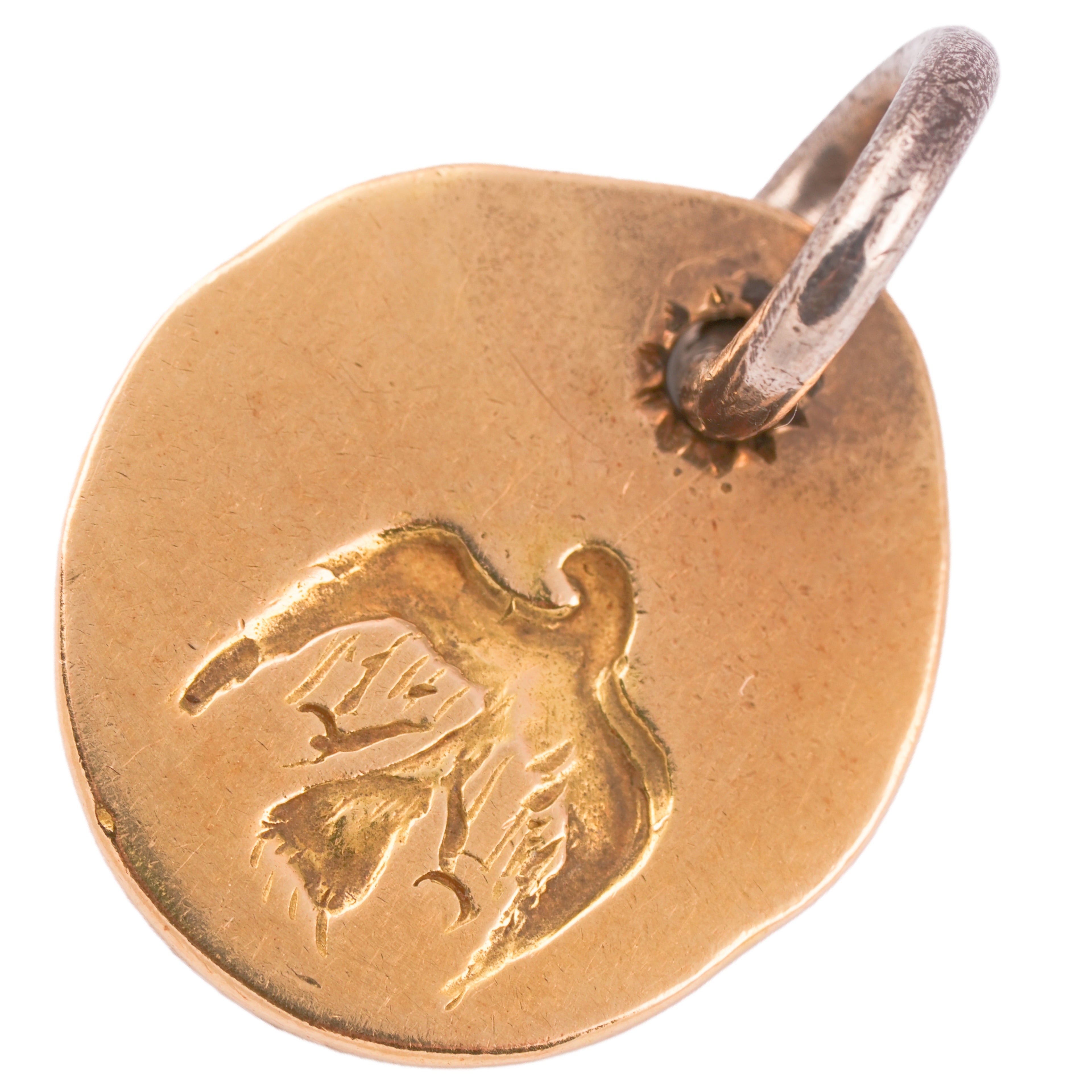 Eagle-in-Sun Gold Medallion Pendant (L) #00124