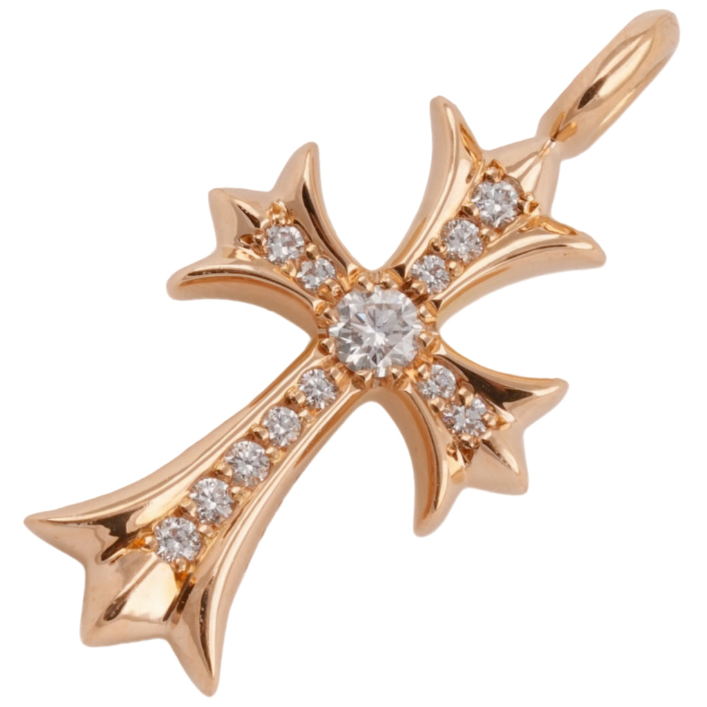 22k Pave Diamond Tiny Fat Cross Charm — Chrome Hearts · corner:00721/DSC08049.JPG