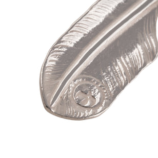 Gold Stamp Silver Feather (Right)(XL) #00251