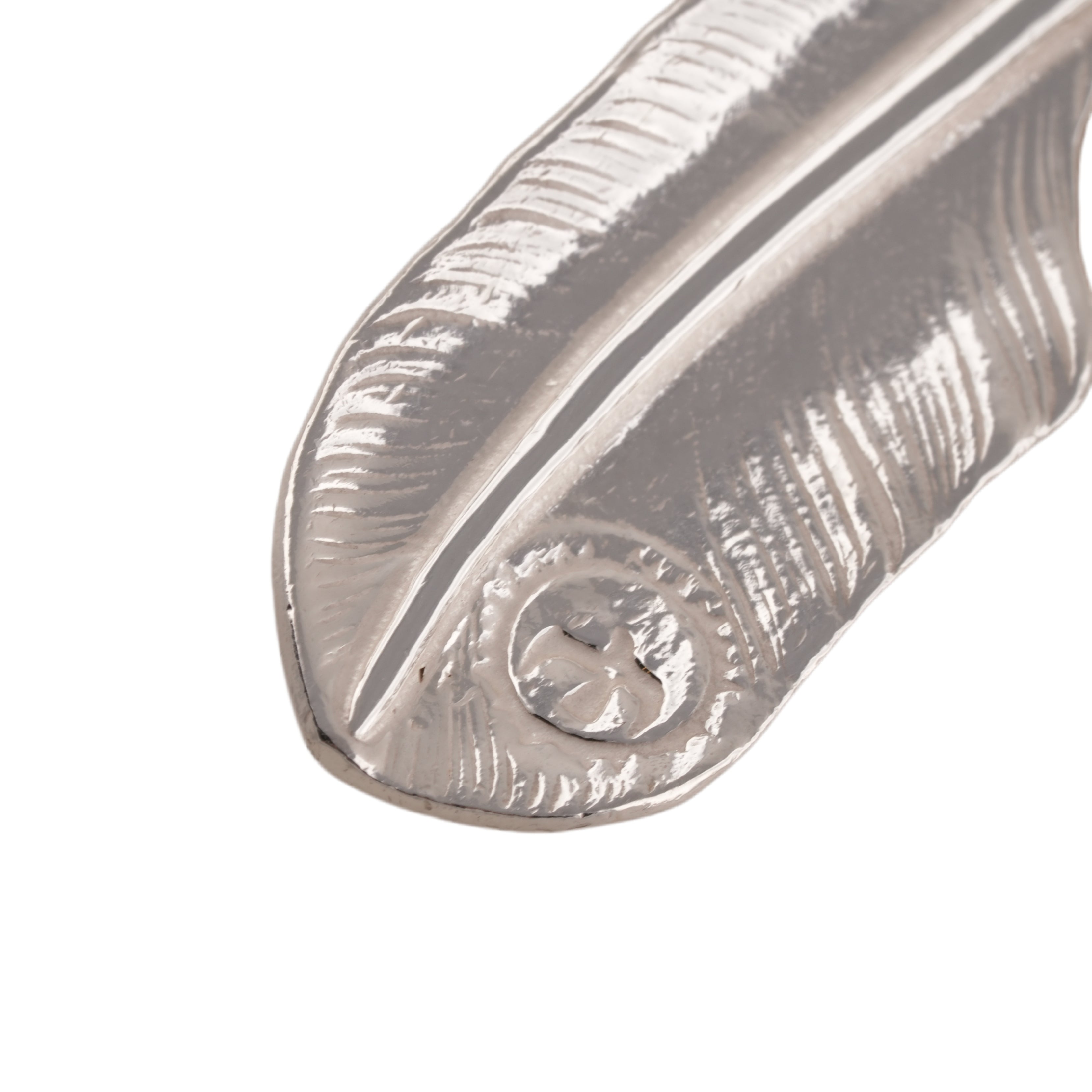Gold Stamp Silver Feather (Right)(XL) #00251