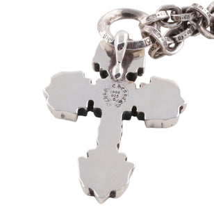 Black Diamond XS Filigree Cross Paper Chain Necklace (Integrated) (20inch)