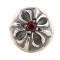 Ruby Cross Ball Stud Earring — Chrome Hearts