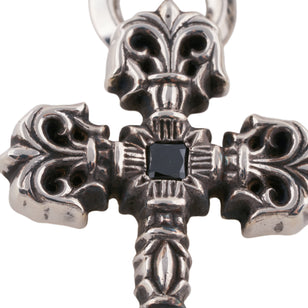 Black Diamond XS Filigree Cross Paper Chain Necklace (Integrated) (20inch)