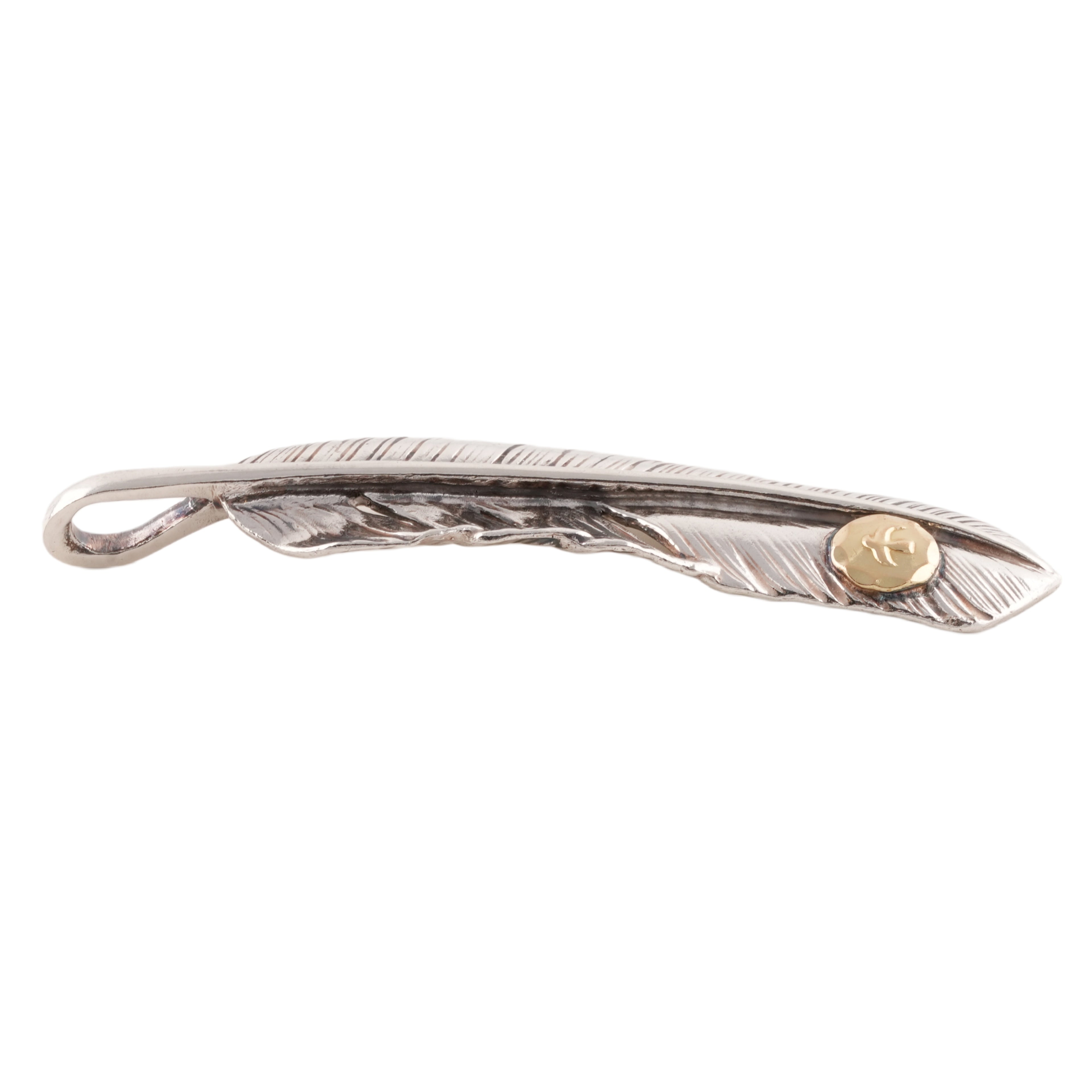 Gold Stamp Silver Feather (Right)(XL)