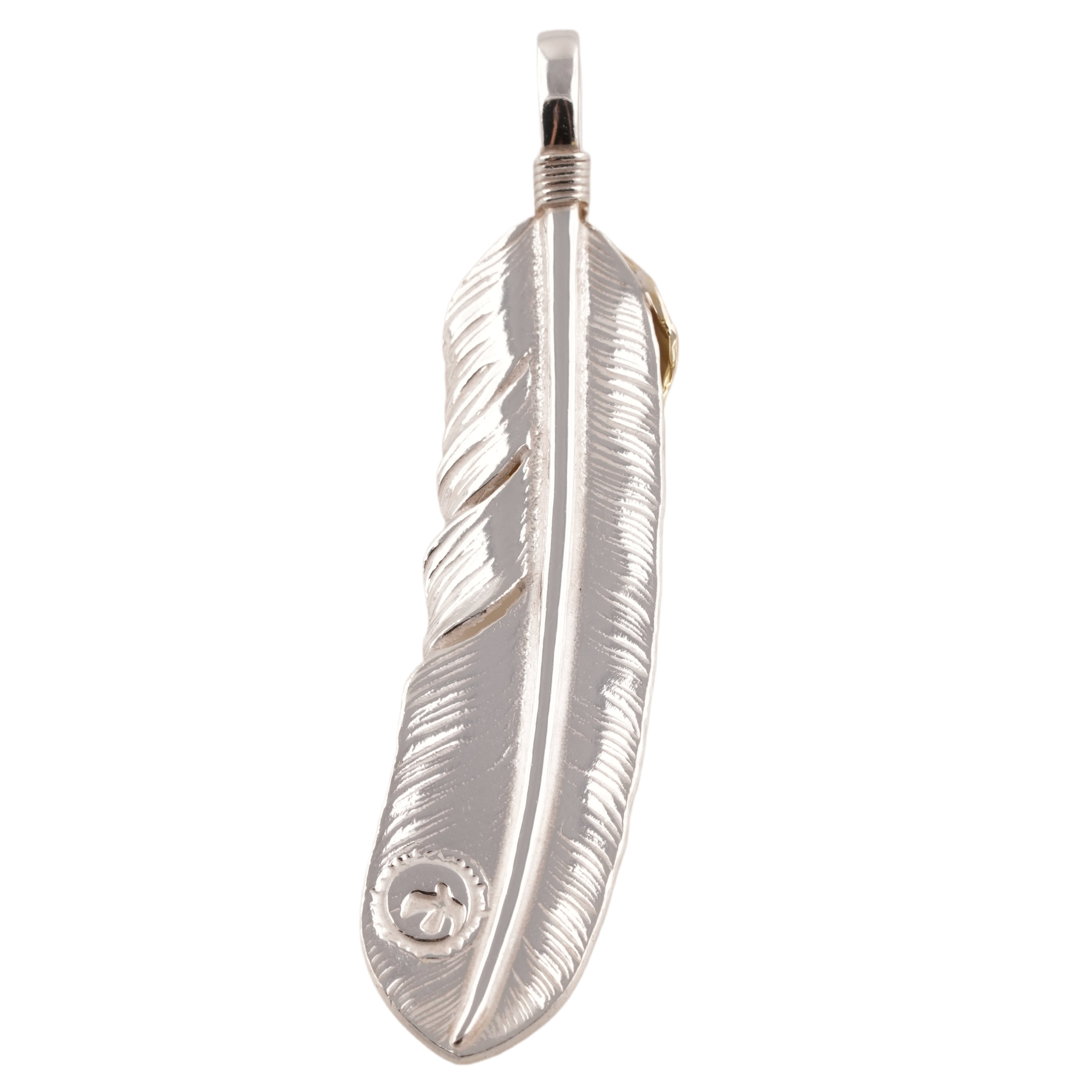 Gold Top Silver Feather (Left)(XL) #00249