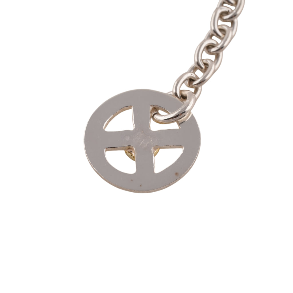 Eagle Silver Hook & Gold Eagle Stamp Silver Wheel Thick Round Chain Necklace (20inch) #00379