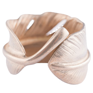 Plain Feather Silver Ring (Right) (US6.5)