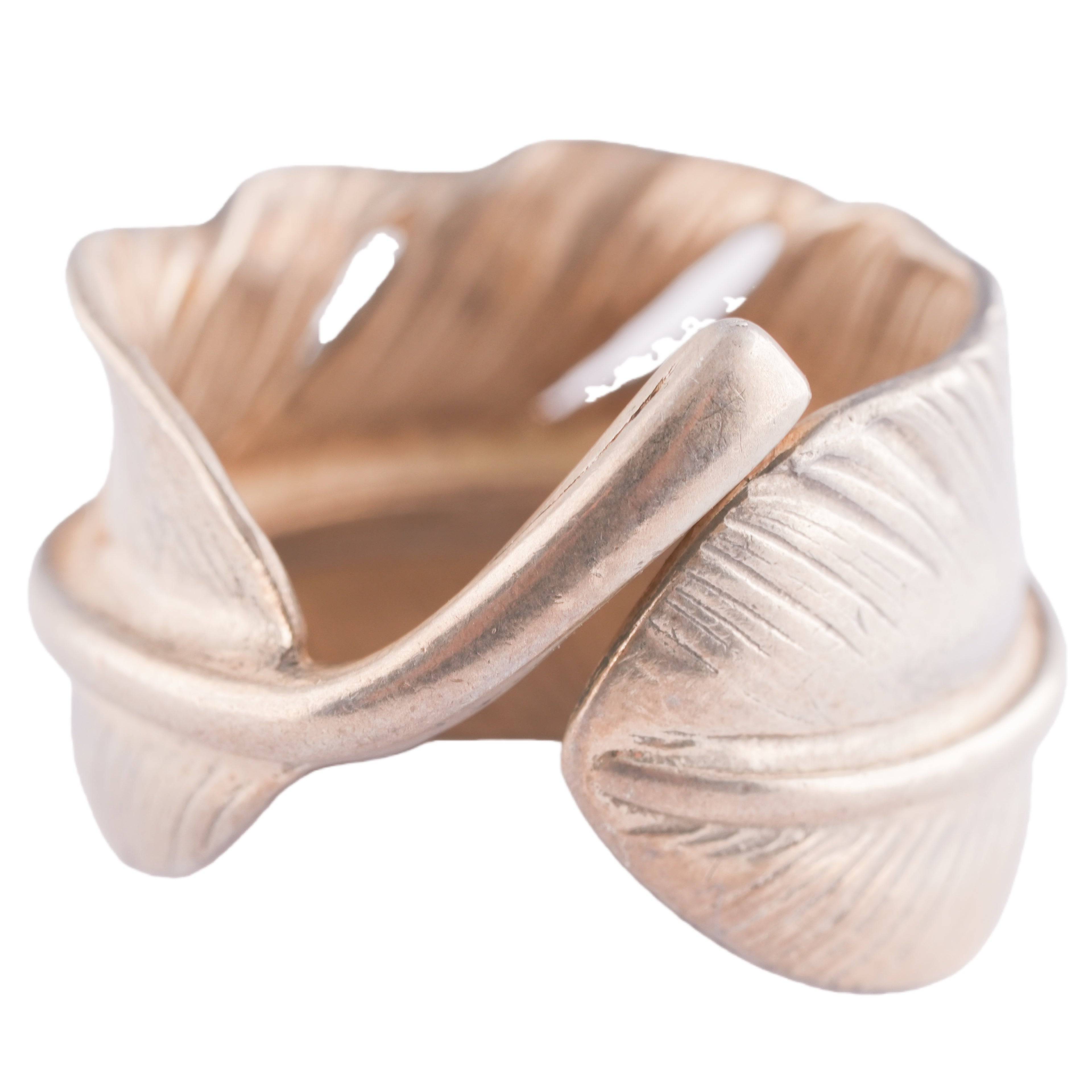 Plain Feather Silver Ring (Right) (US6.5)