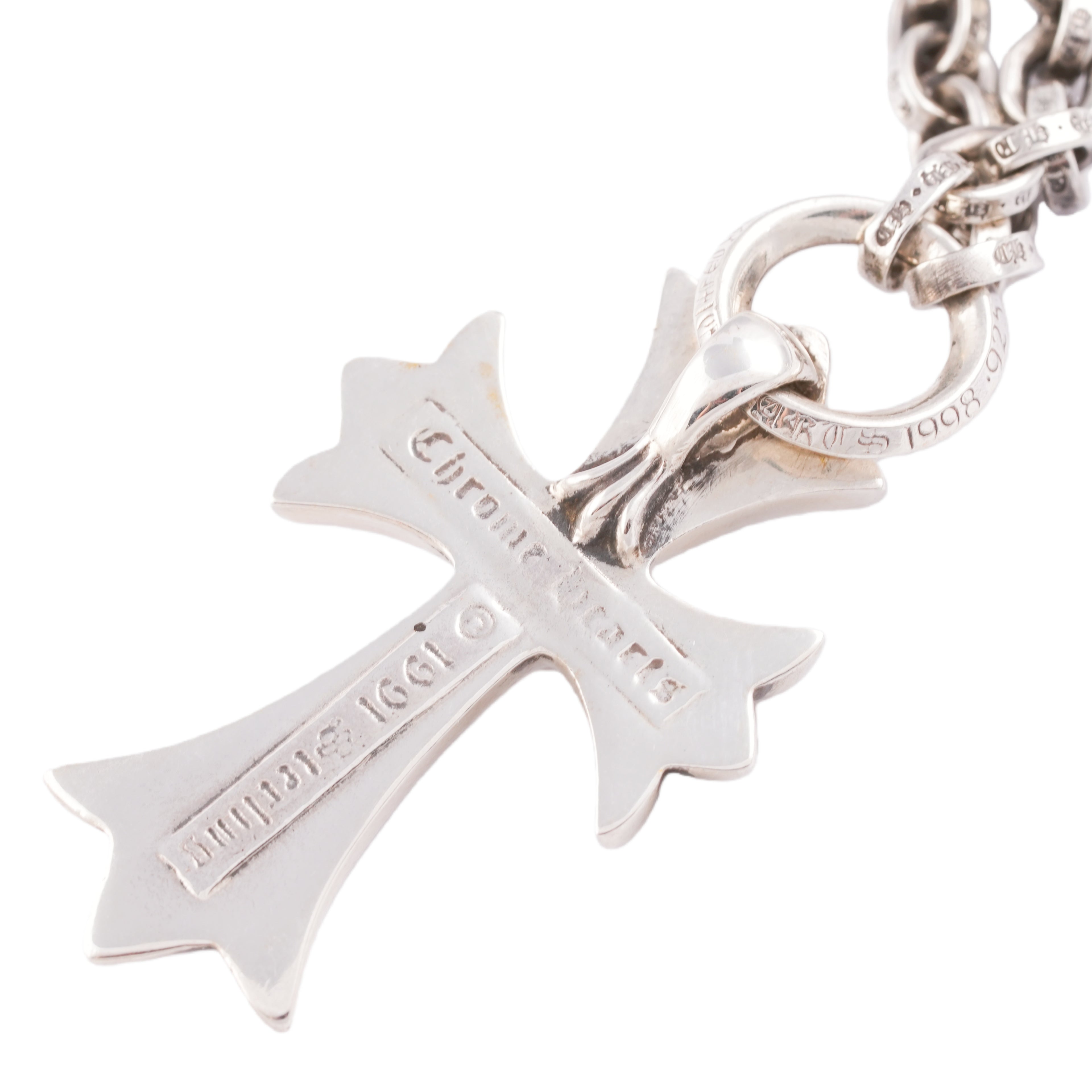CH Cross + Paper Chain Necklace (Integrated) (18inch)