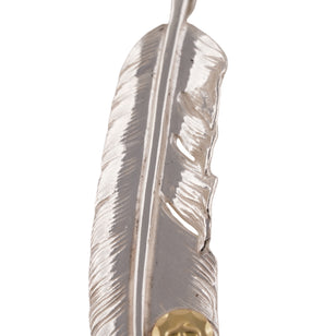 Gold Stamp Silver Feather (Left)(XL) #00305