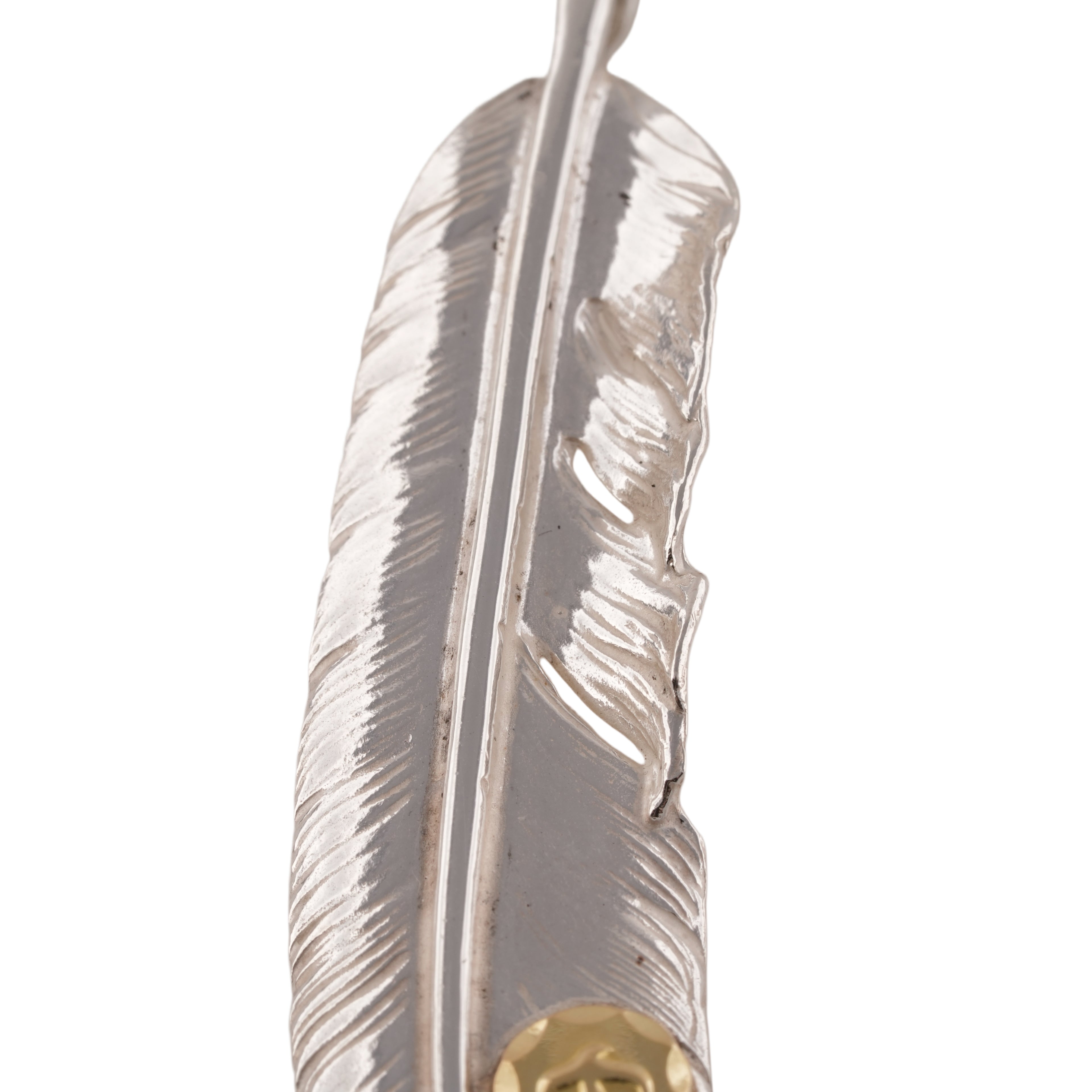 Gold Stamp Silver Feather (Left)(XL) #00305
