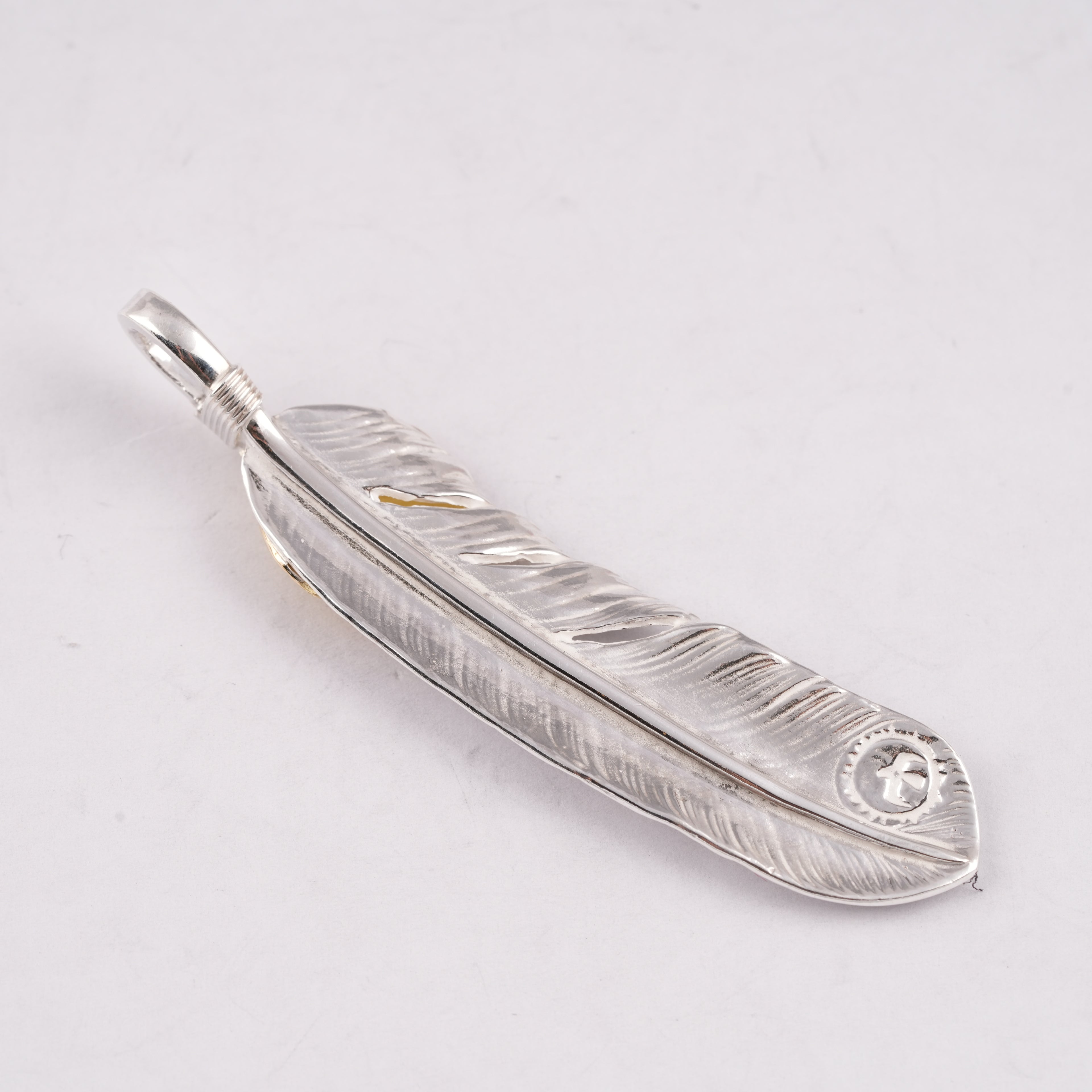 Gold Top Silver Feather (Right)(XL) #00180