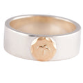Gold Eagle Stamp Flat Silver Ring (US10.75) — Goro's
