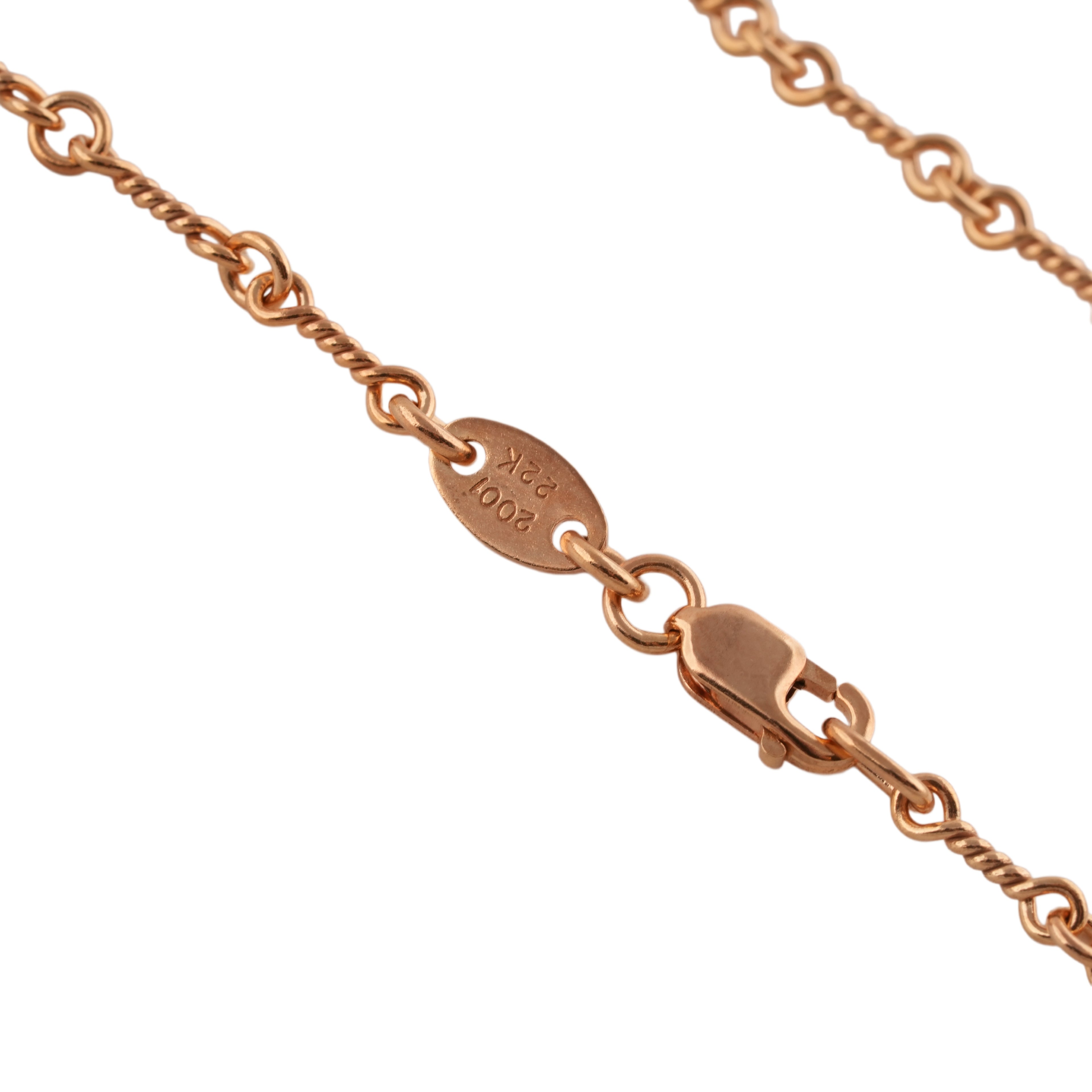 22k Twist Chain Necklace (20inch) #00475