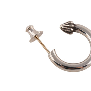 Plain Cross Nail Hoop Earring #00223