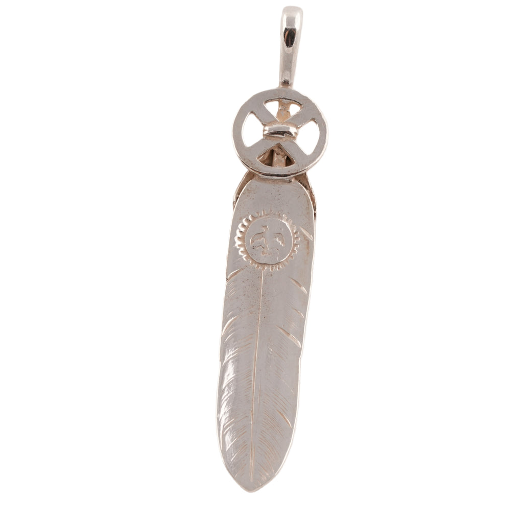 Heart Wheel Silver Feather (L) #00548