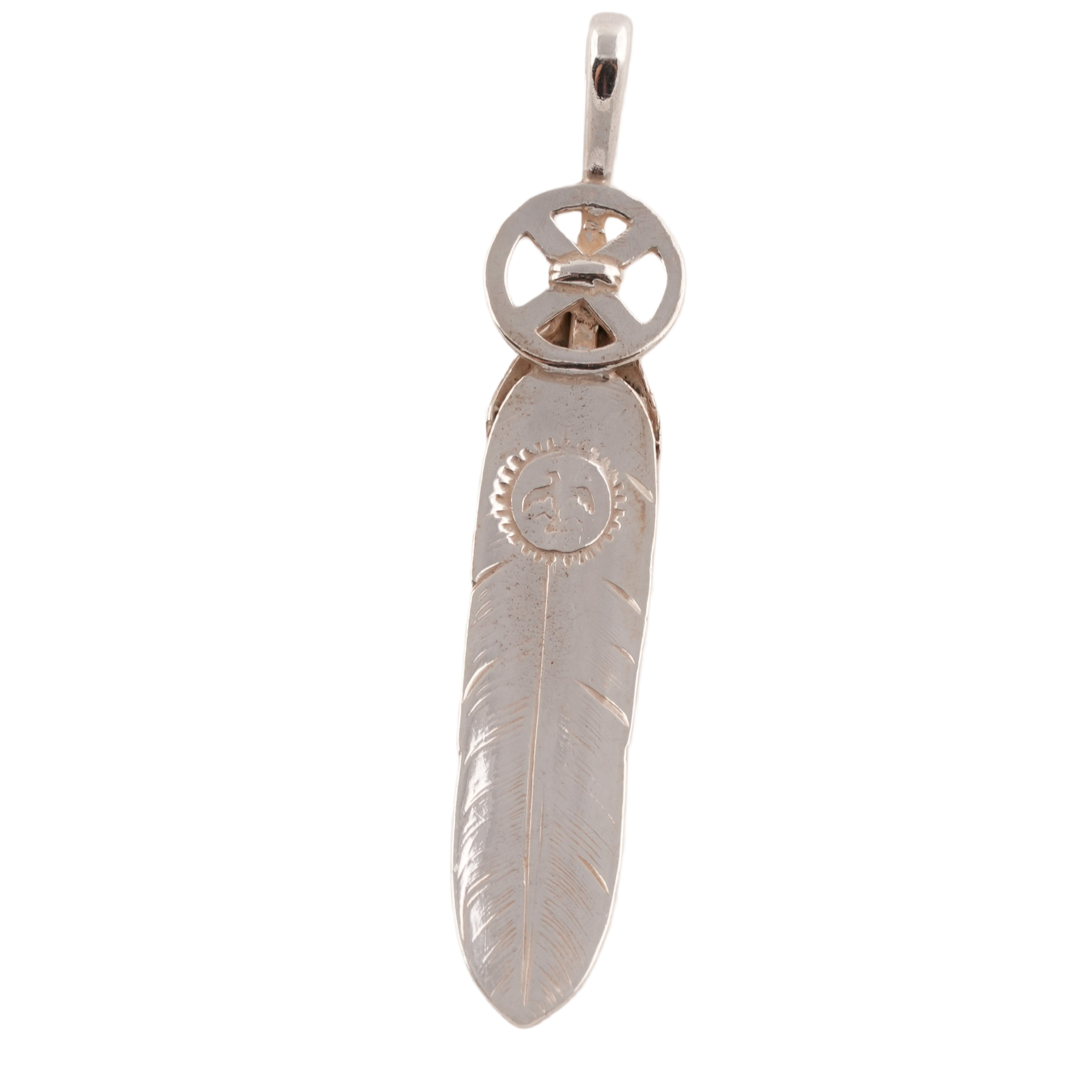 Heart Wheel Silver Feather (L) #00548