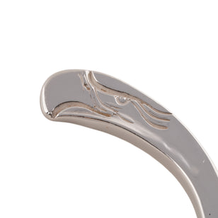 Eagle Head Silver Cuff w/ Gold Stamp (M)