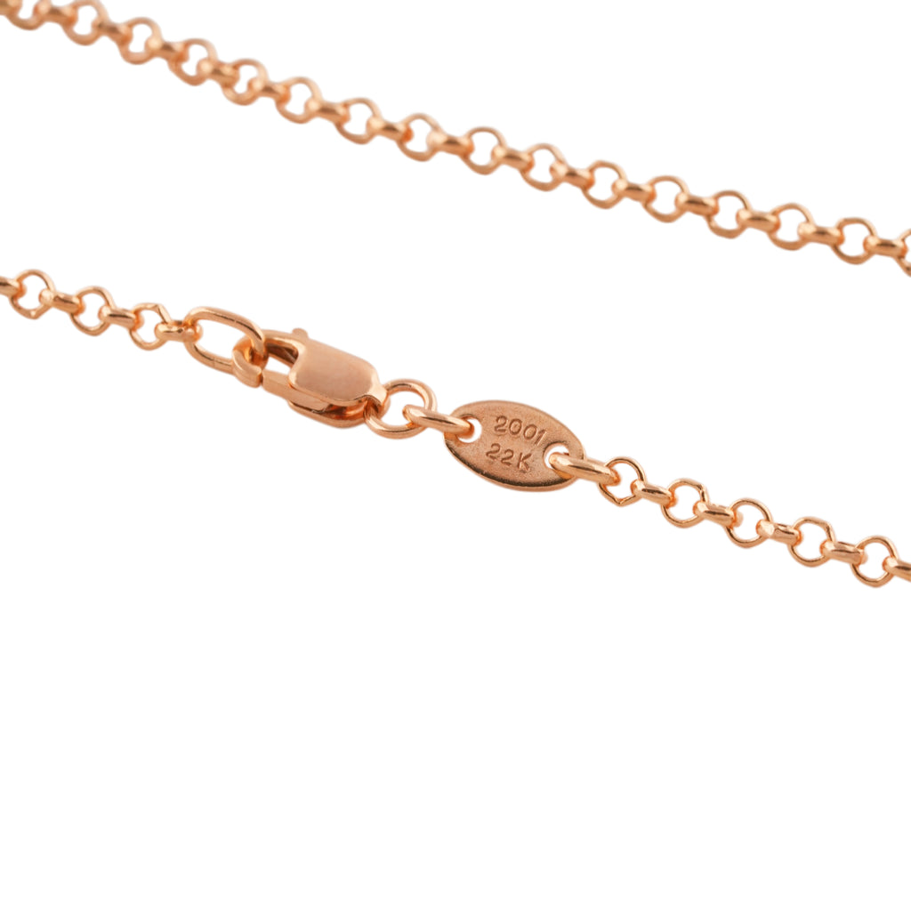 22k Roll Chain Necklace (20inch) #00603