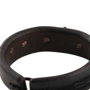 Gold Rope-Bezel Turquoise GC24 3-Concho Leather Bracelet