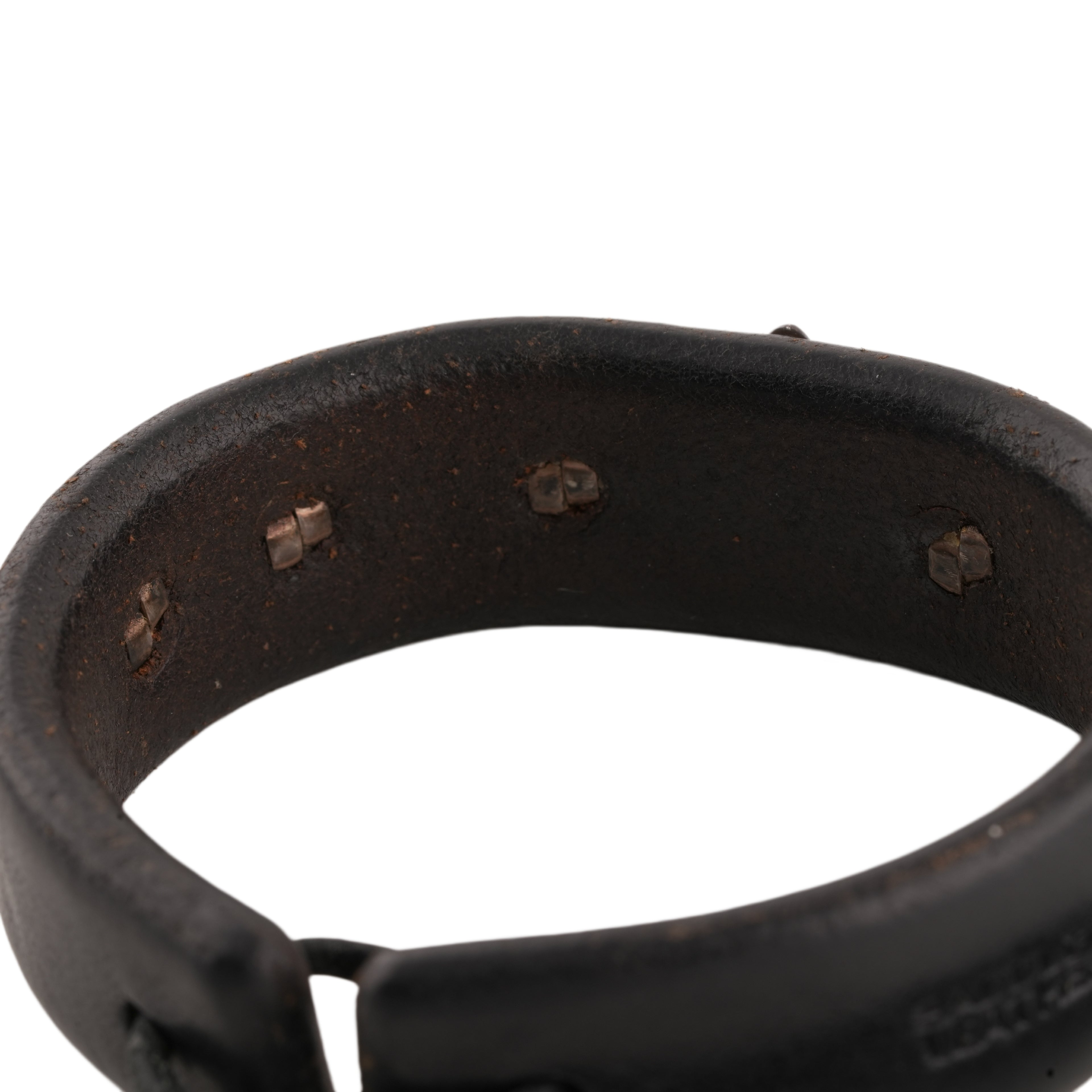 Gold Rope-Bezel Turquoise GC24 3-Concho Leather Bracelet