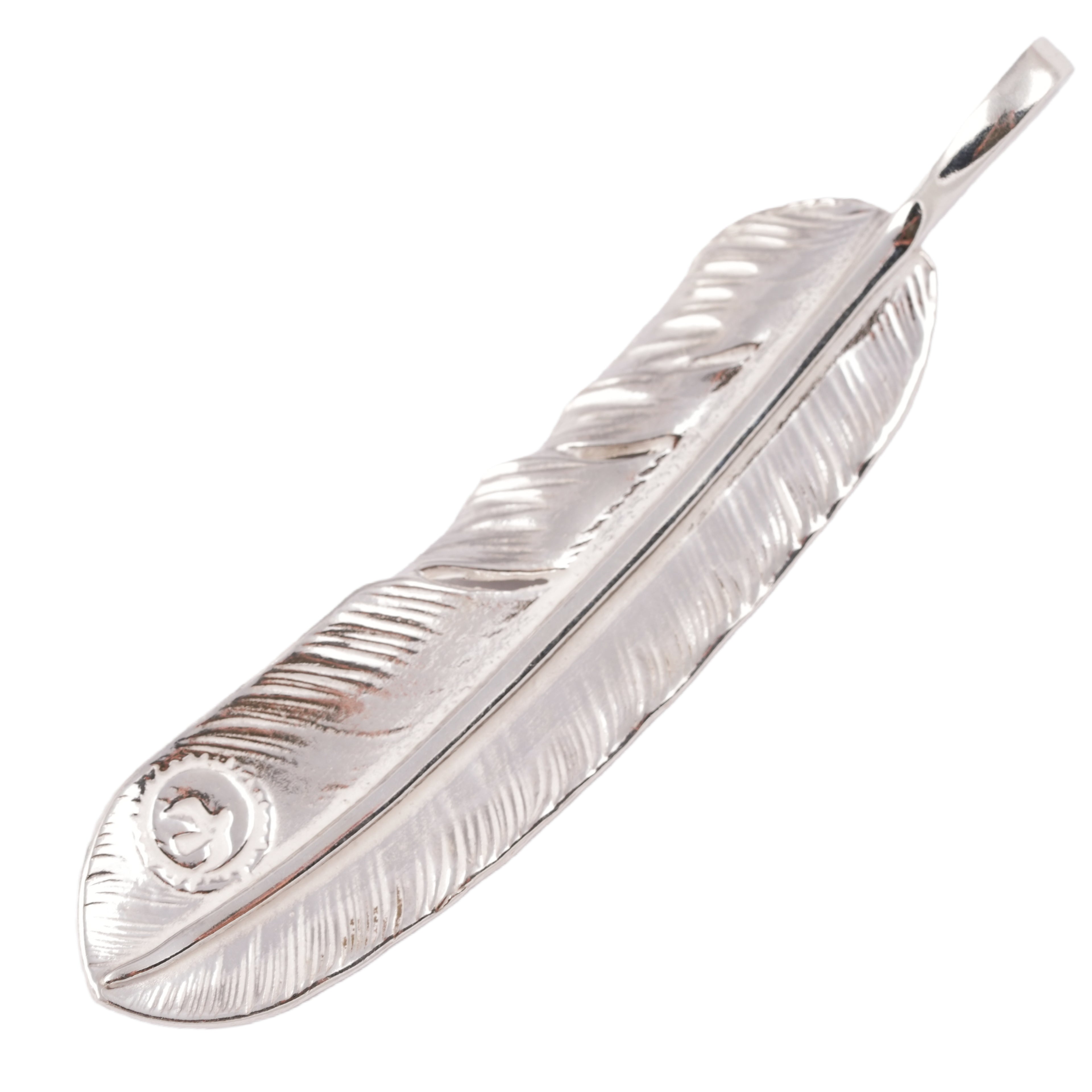 Gold Stamp Silver Feather (Left)(XL) #00190