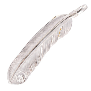 Gold Top Silver Feather (Right)(XL) #00180